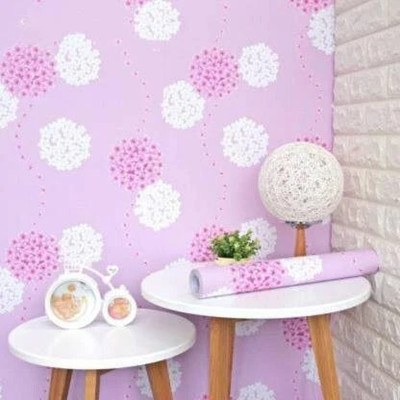 KAAF Vinyl Abstract Pink Wallpaper(L x W: 500 cm x 45 cm)