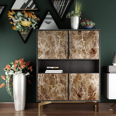 SOJITRA EXPORT Paper Abstract Brown Wallpaper(L x W: 200 cm x 60 cm)