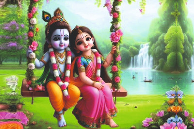 najiyaprint Religious Multicolor Wallpaper(45.72 cm x 30.48 cm)