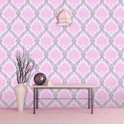 CozyDecor Vinyl Abstract Pink Wallpaper(L x W: 300 cm x 60 cm)
