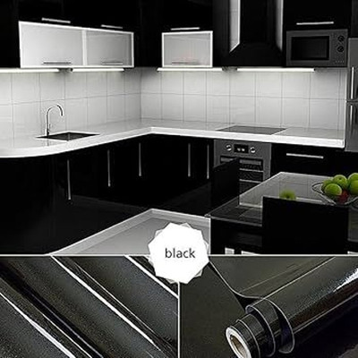 SUPERFAB Abstract Black Wallpaper(121.92 cm x 60 cm)