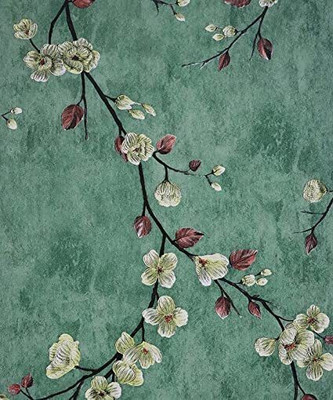 Diseno Vinyl Floral & Botanical Green, Multicolor Wallpaper(L x W: 300 cm x 45 cm)