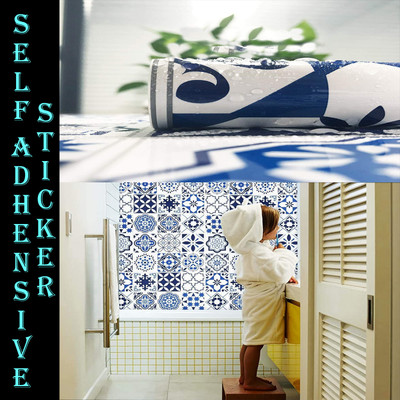 SOJITRA EXPORT Abstract Blue Wallpaper(200 cm x 60 cm)