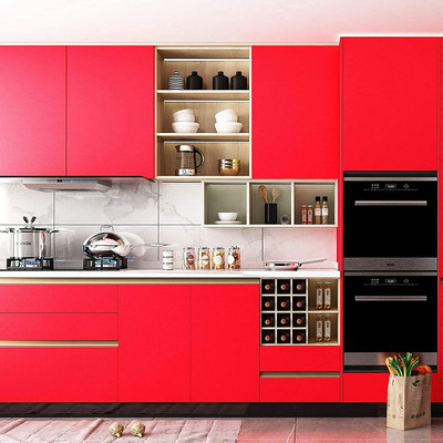SUPERFAB Abstract Red Wallpaper(60 cm x 304.8 cm)