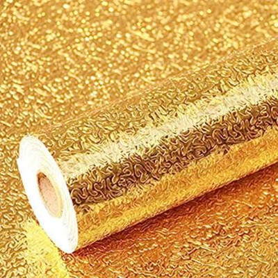 Kevalam Enterprise Abstract Gold Wallpaper(60 cm x 200 cm)