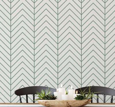 S4Sassy Vinyl Decorative Green Wallpaper(L x W: 609 cm x 63 cm)