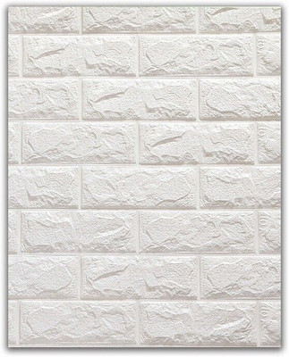 Decoreehouse Vinyl Classics White Wallpaper(L x W: 200 cm x 40 cm)