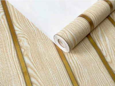 PUJARAMCREATION Abstract Beige Wallpaper(45 cm x 500 cm)