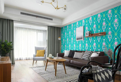 AURORA SHOPPE Vinyl Abstract Green Wallpaper(L x W: 200 cm x 45 cm)