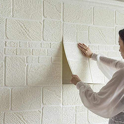 HEMIPOT Vinyl Architecture White Wallpaper(L x W: 70 cm x 70 cm)