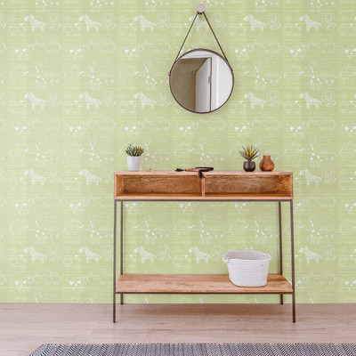 KAAF Vinyl Children Green Wallpaper(L x W: 1000 cm x 45 cm)