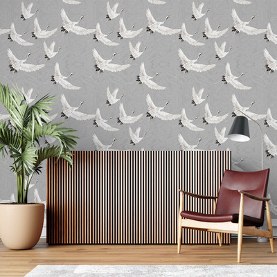 texoro Vinyl Abstract Grey Wallpaper(L x W: 230 cm x 45 cm)