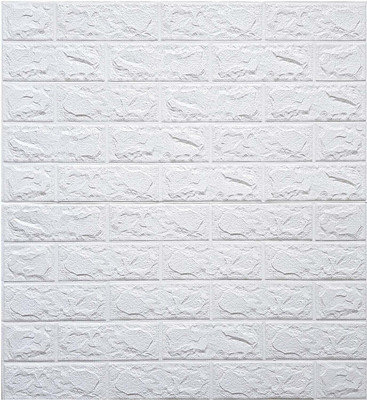 Jiyan Enterprise Abstract White Wallpaper(77 cm x 70 cm, Pack of 8)