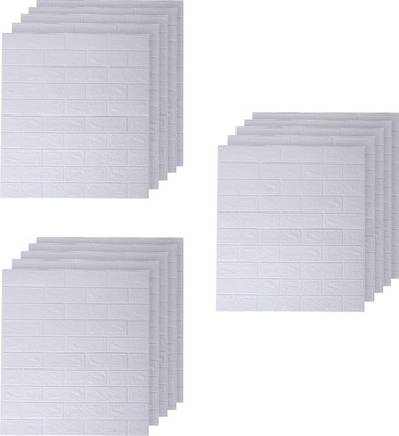 KUBER INDUSTRIES Decorative White Wallpaper(77 cm x 70 cm, Pack of 15)