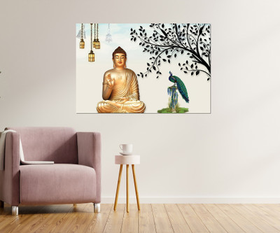 Masstone Vinyl Religious Multicolor Wallpaper(L x W: 90 cm x 60 cm)