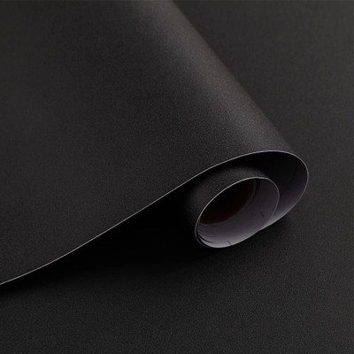 WELLSHIP Vinyl Abstract Black Wallpaper(L x W: 160.02 cm x 60 cm)