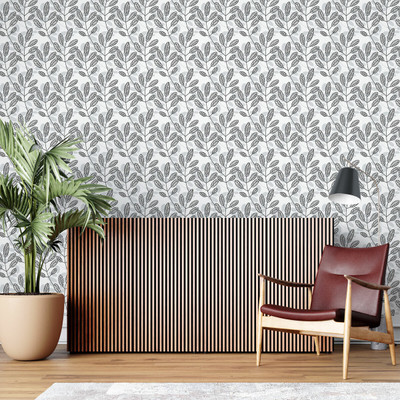 texoro Vinyl Abstract White, Black Wallpaper(L x W: 230 cm x 45 cm)