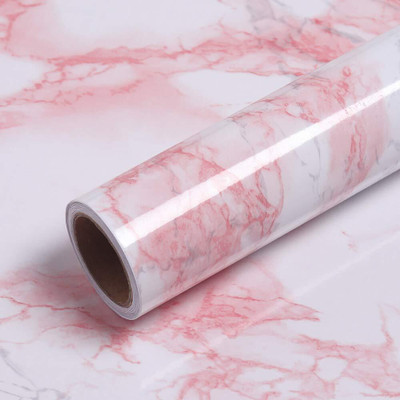 Shreeji Sqaure Vinyl Abstract Pink Wallpaper(L x W: 200 cm x 60 cm)