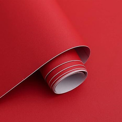 SUPERFAB Decorative Red Wallpaper(15.748 cm x 60 cm)