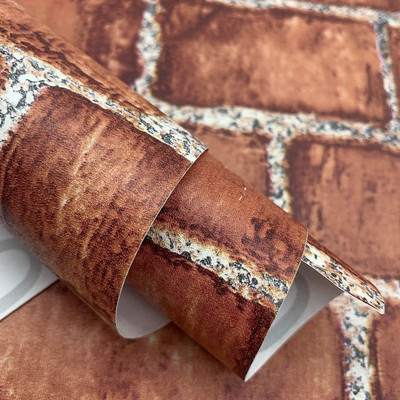 Kafil Vinyl Architecture Brown Wallpaper(L x W: 1000 cm x 45 cm)