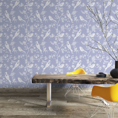 texoro Vinyl Abstract Purple Wallpaper(L x W: 230 cm x 45 cm)