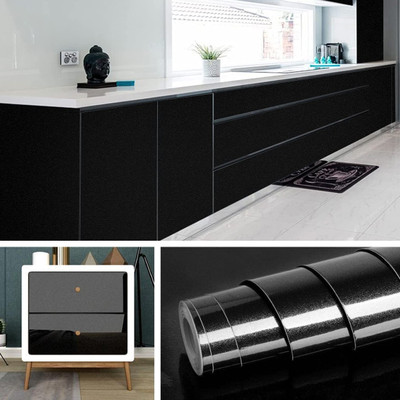 Walper Foils, Paper Decorative Black Wallpaper(L x W: 200 cm x 60 cm)