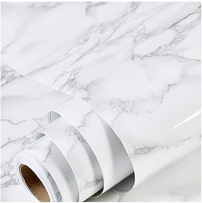 JIARKA Vinyl Decorative White Wallpaper(L x W: 200 cm x 60 cm, Pack of 2)
