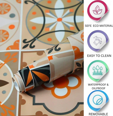 ZAPPYPOP Vinyl Decorative Multicolor Wallpaper(L x W: 200 cm x 60 cm)
