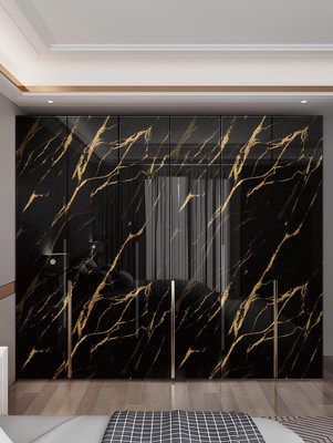 Decorrhouse Vinyl Decorative Black, Gold Wallpaper(L x W: 240 cm x 40 cm)