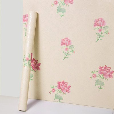 HOMEMATES Vinyl Floral & Botanical Beige Wallpaper(L x W: 304.8 cm x 45 cm, Pack of 5)