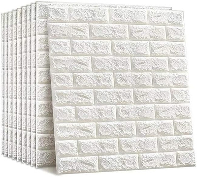 CHEFERYN Vinyl Zen White Wallpaper(L x W: 77 cm x 70 cm)