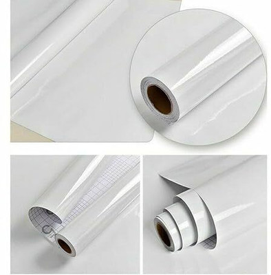 SUPERFAB Decorative White Wallpaper(190.5 cm x 60 cm)