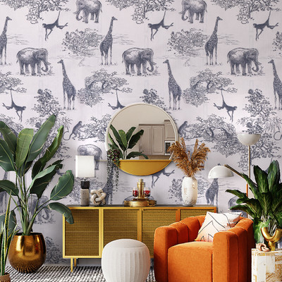 Wallmonks 200 cm Wild Animals Self Adhesive Sticker(Pack of 1)
