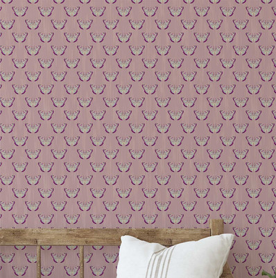 S4Sassy Vinyl Animals Pink Wallpaper(L x W: 152 cm x 63 cm)
