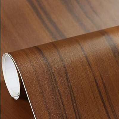 Wallmate Vinyl Decorative Brown Wallpaper(L x W: 60 cm x 254 cm)