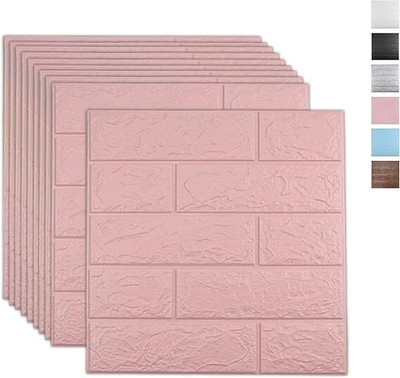 metreno Vinyl Decorative Pink Wallpaper(L x W: 38.5 cm x 35 cm)