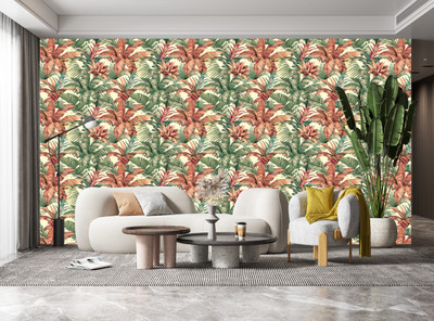 Ashtawalldecor Vinyl Floral & Botanical Multicolor Wallpaper(L x W: 250 cm x 40 cm, Pack of 2)