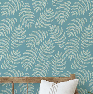 S4Sassy Vinyl Nature Blue Wallpaper(L x W: 914 cm x 63 cm)