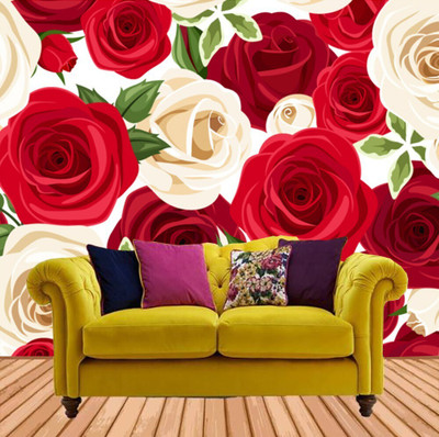 HD PRINT HOUSE Vinyl Floral & Botanical Multicolor Wallpaper(L x W: 127 cm x 40 cm)