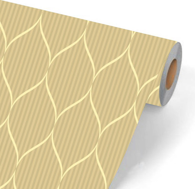 We Kreate Vinyl Decorative Beige Wallpaper(L x W: 250 cm x 45 cm)