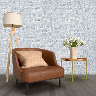 Guru Production Vinyl Decorative Blue Wallpaper(L x W: 1000 cm x 45 cm)