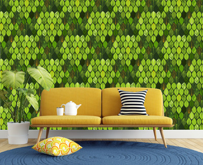 ASA PRINT SOLUTION Floral & Botanical Green Wallpaper(228 cm x 40 cm)