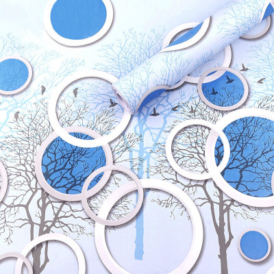 NINTY Vinyl Abstract Blue Wallpaper(L x W: 500 cm x 45 cm)
