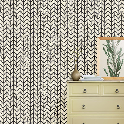 texoro Vinyl Architecture Black Wallpaper(L x W: 230 cm x 41 cm)