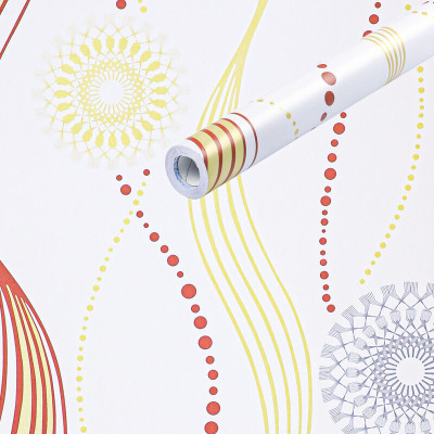 Decorrhouse Vinyl Abstract Multicolor Wallpaper(L x W: 240 cm x 40 cm)