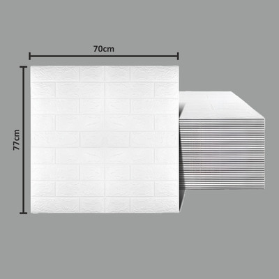 BDM Vinyl Abstract White Wallpaper(L x W: 70 cm x 77 cm)
