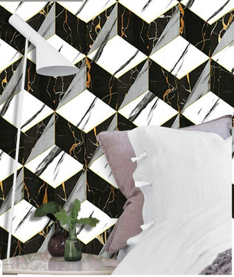 Uratech Vinyl Architecture Maroon Wallpaper(L x W: 500 cm x 45 cm)