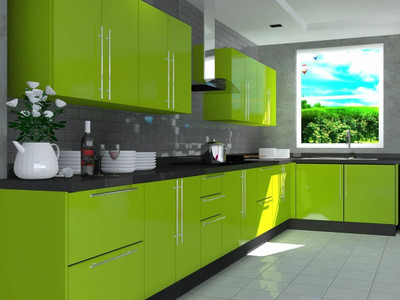 FEELPZONE Vinyl Abstract Green Wallpaper(L x W: 152.4 cm x 38 cm)