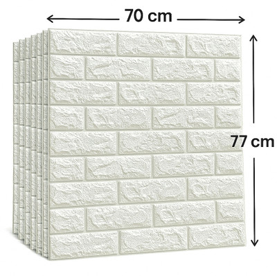 Karmanic Architecture White Wallpaper(77 cm x 70 cm, Pack of 5)