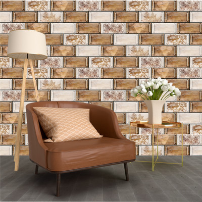 VWALL Vinyl Abstract Brown Wallpaper(L x W: 230 cm x 40 cm)